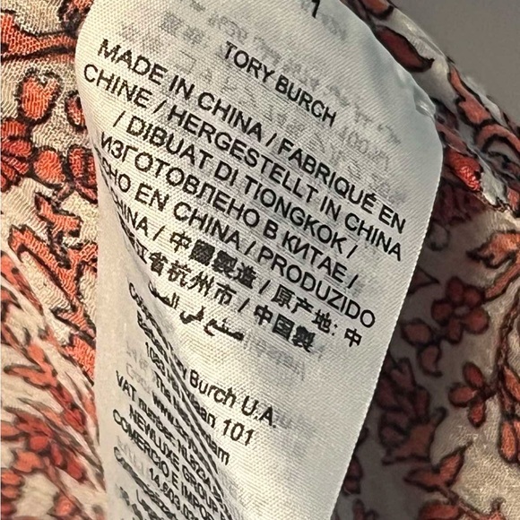 Tory Burch Floral V-Neck Blouse - Red - Picture 6 of 8